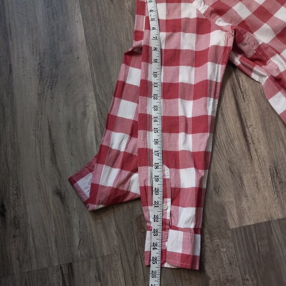 21 Men Shirt Plaid Long Sleeve Button Down - Picture 4 of 8